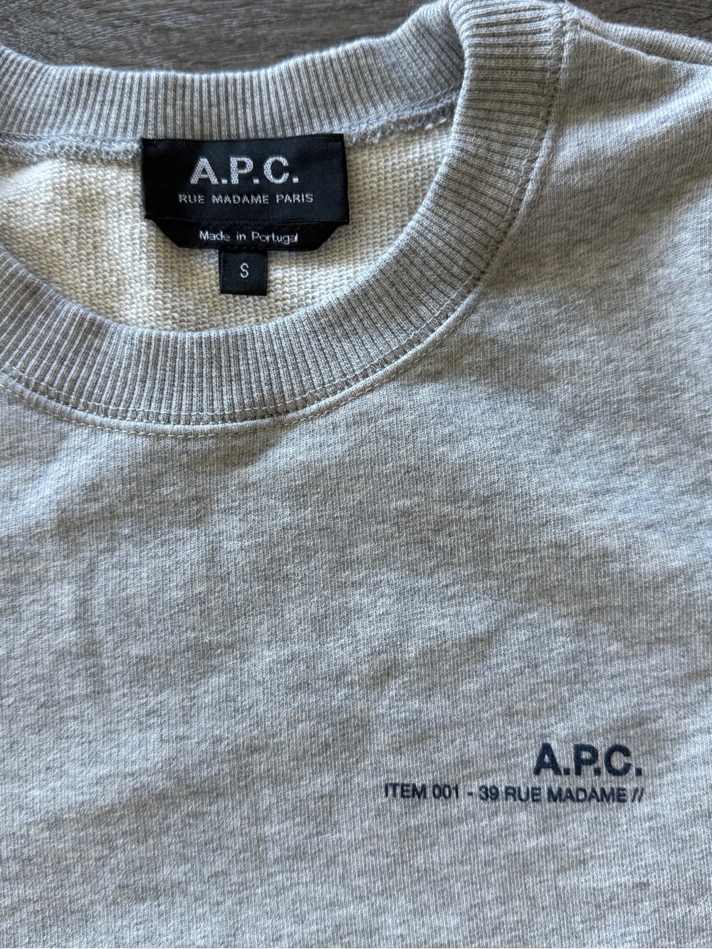 A.P.C. Light Gray Crewneck Sweatshirt